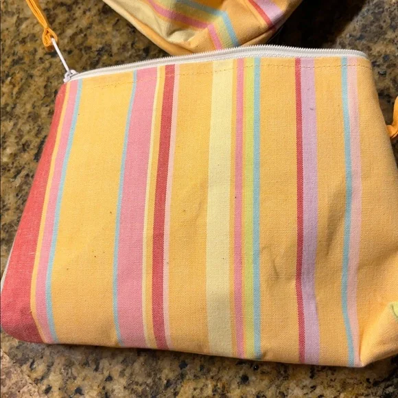 Striped Multicolor Cosmetic Bag Set - Picture 3 of 3